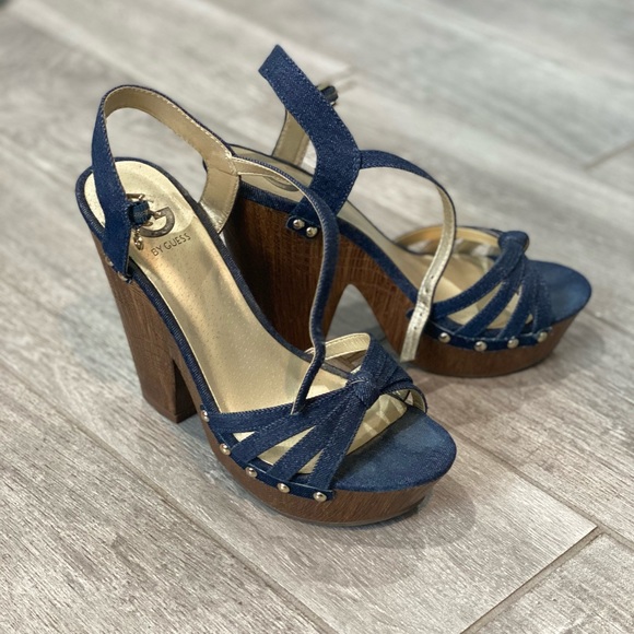G by Guess Shoes - Guess jean sandals size 8 1/2 EUC